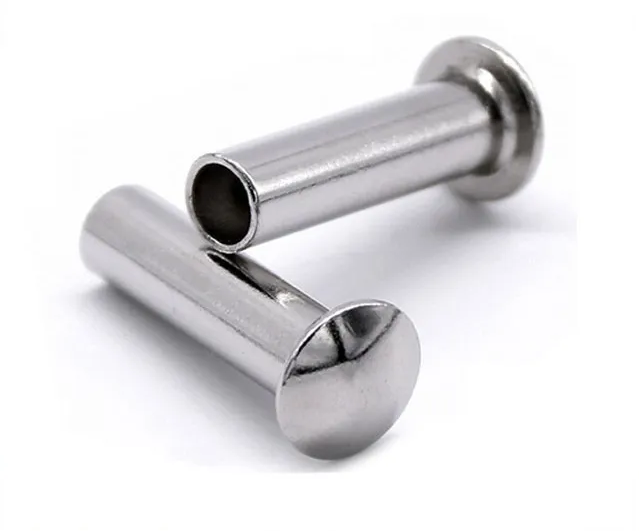 Remache semitubular R-7 de níquel, con vástago de 135 milésimas de pulgada (0.3429 cm), cabeza de 315 milésimas de pulgada (0.8001 cm) y largo de 1.11125 cm. Ideal para trabajos de fijación en metal. Remache semitubular R-7 de níquel, con vástago de 135 milésimas de pulgada (0.3429 cm), cabeza de 315 milésimas de pulgada (0.8001 cm) y largo de 1.11125 cm. Ideal para trabajos de fijación en metal.